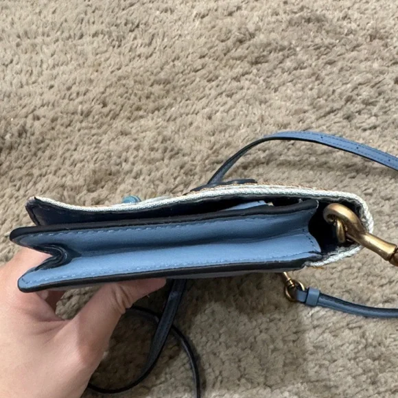 Coach denim Hayden Blue Floral Crossbody Bag with tea floral appliqué - Picture 5 of 7